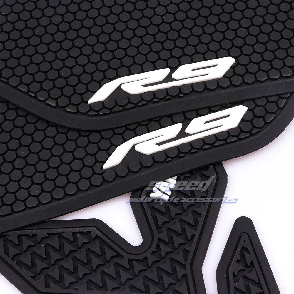 Motorradzubehör Kraftstofftankkissen Tankpad Schutz für Yamaha R9 2025, YZF R9, seitlicher Kraftstofftank