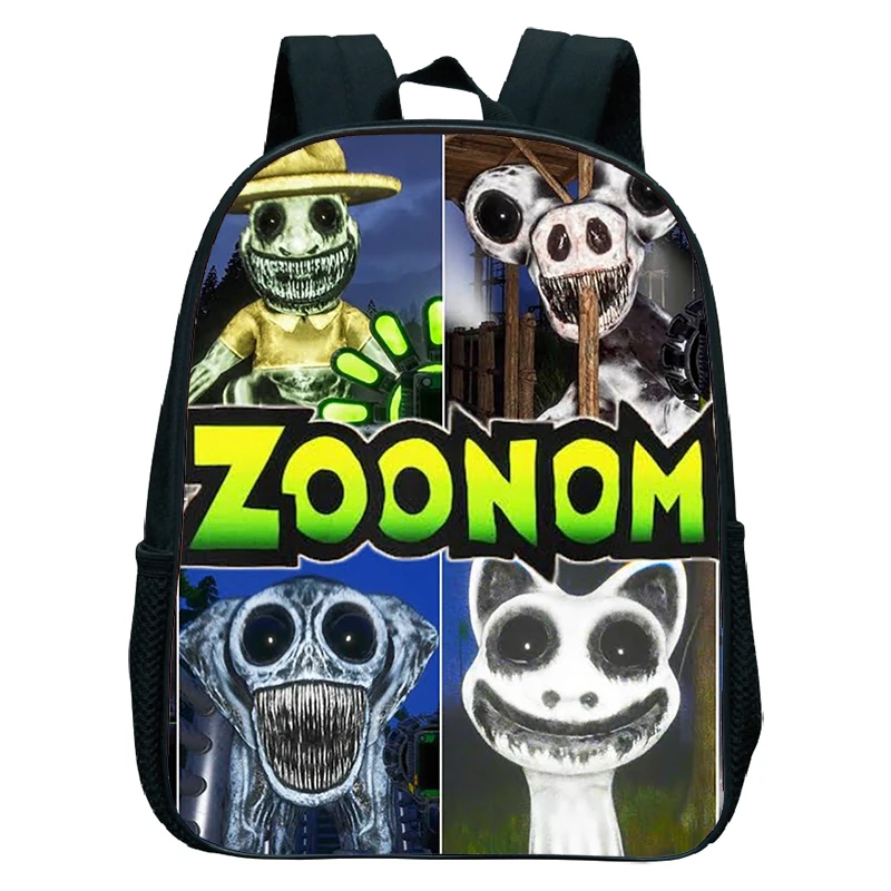 Borsa da scuola materna per bambini gioco zaino stampato in zomaly borse da scuola da 12 pollici per ragazzi in età prescolare ragazze Bookbag Toddler Small Daypack