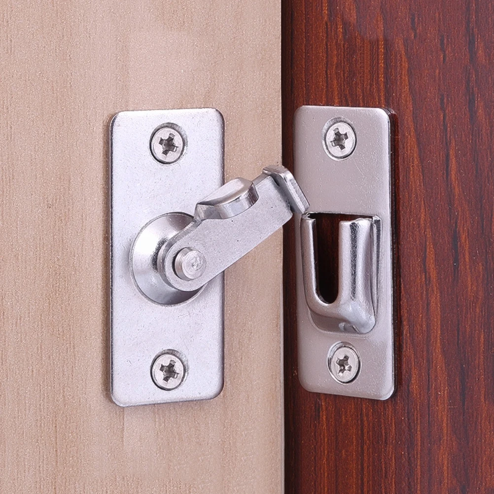 

1PC Stainless Steel Hasp Latch Lock Sliding Door Window Cabinet Lock Security Door Buckle Fitting for Home Hotel (Without Washer