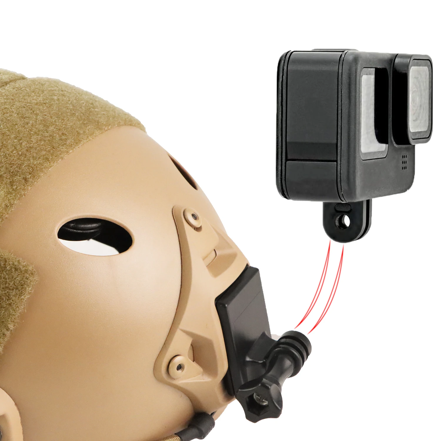 BOOIU التكتيكية خوذة قاعدة محول دعوى Gopro بطل كاميرا سريع/Mich/Nvg خوذة تصاعد قوس خوذة إكسسوارات رياضية #2