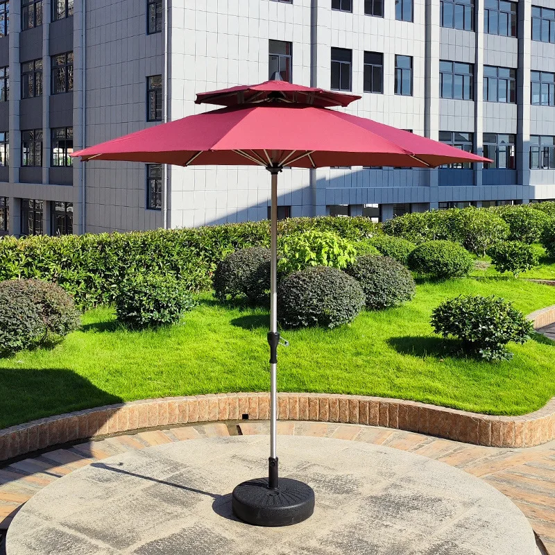 Outdoor parasol Outdoor courtyard Garden half stall Sun umbrella Sun protection Camping Security booth Roman umbrella