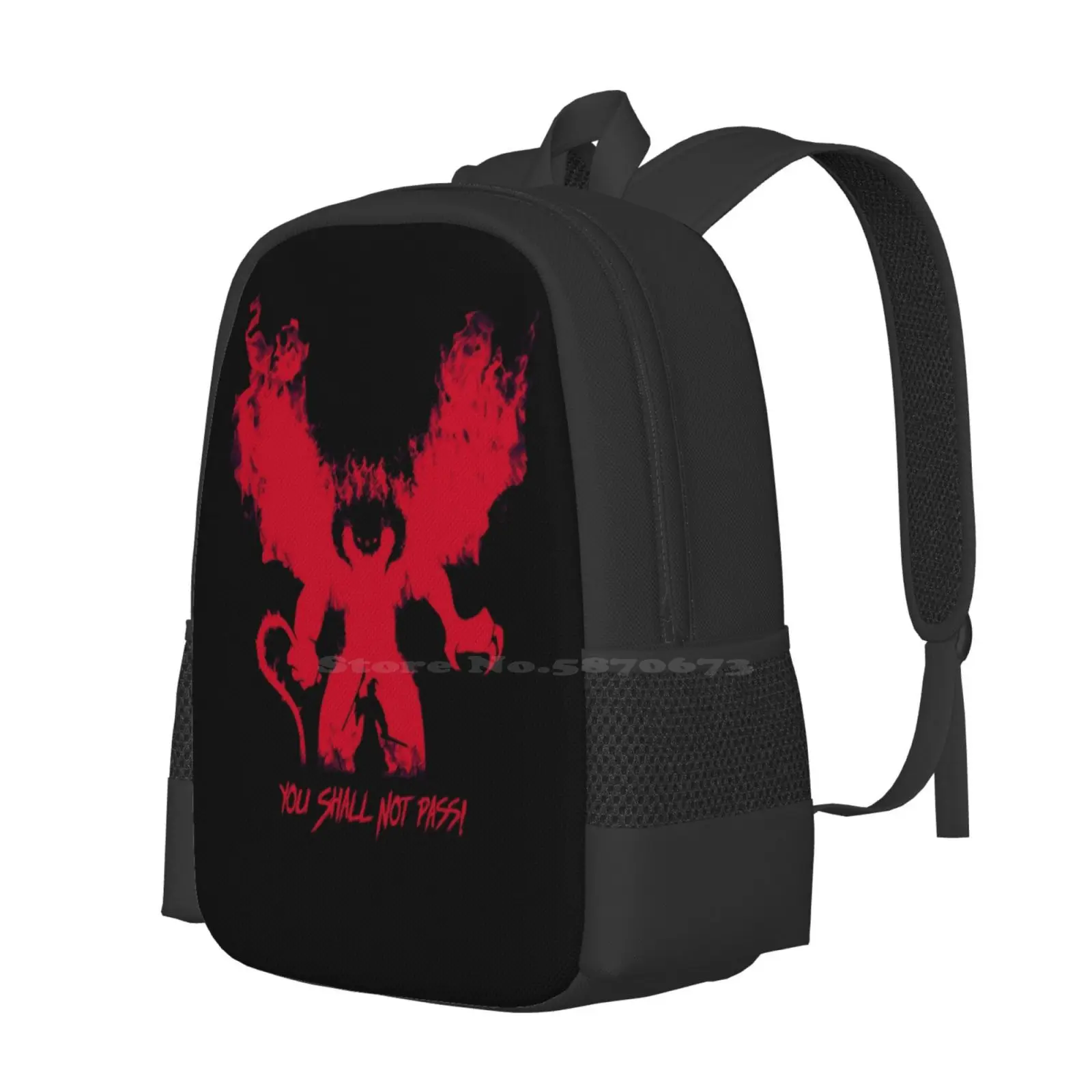 Durin’S Bane Hot Sale Backpack Fashion Bags Herr Der Ringe Gollum Balrog Gandalf Frodo Aragorn Boromir Demon Flames Fire Fight