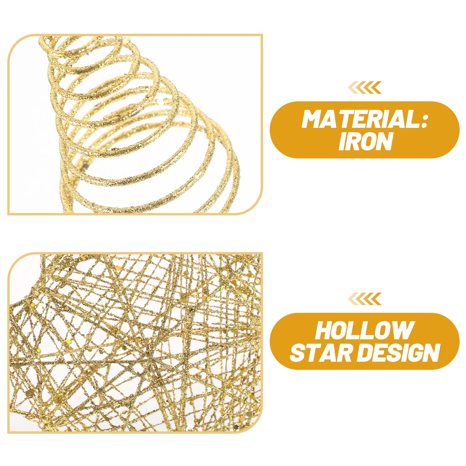 

Yardenfun Hollow Star Christmas Tree Topper Ornament Unique Xmas Decor for Home Holiday Decoration