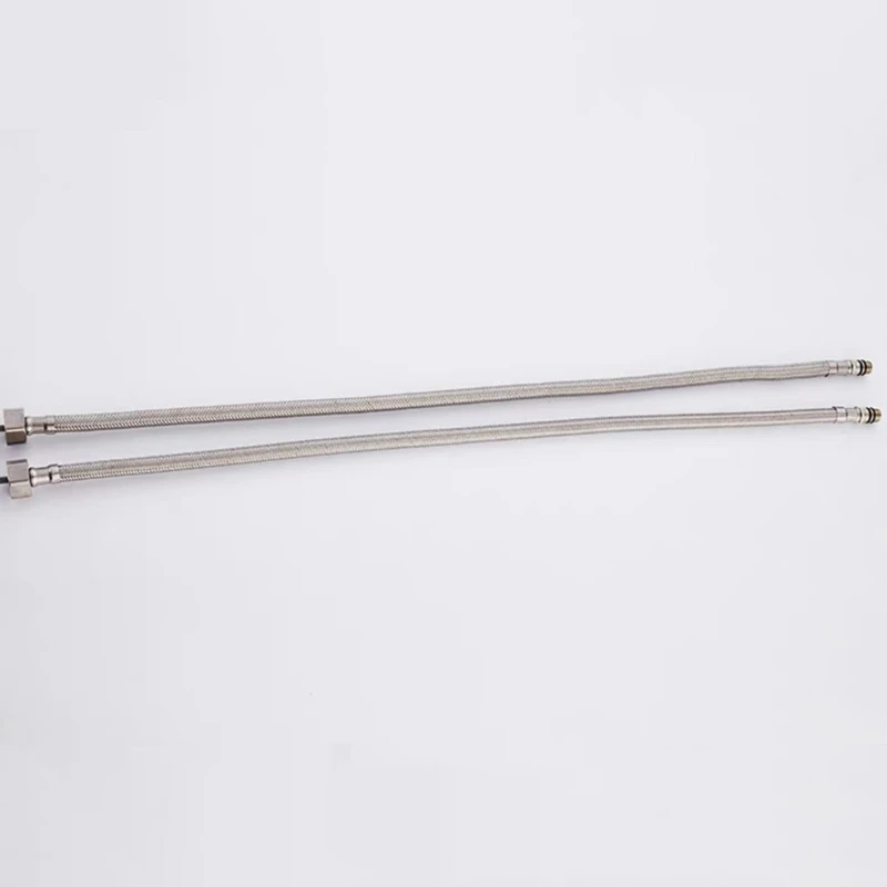 Badezimmer-Schlauch Edelstahl Flexible Sanitärrohre Küche 2-teiliges Set Kalt-Warm-Wasserhahn Zulaufschlauch G 1/2, G 3/8, G 9/16 – Detail 8