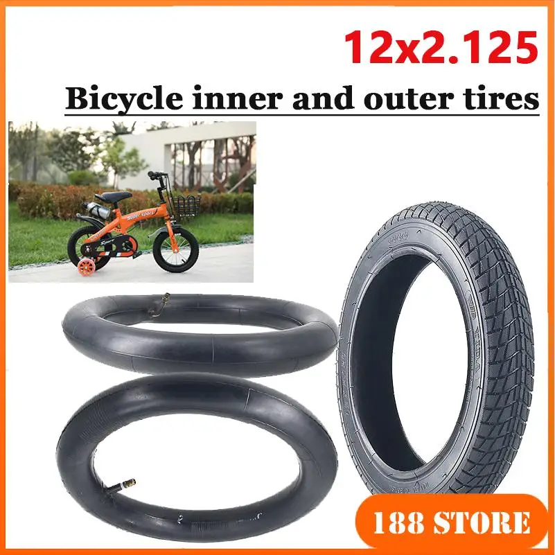 

12x2.125 inner and outer tires 12 inch bicycle scooter baby stroller tire inner tube outer tire 12 x 2.125 replacement parts