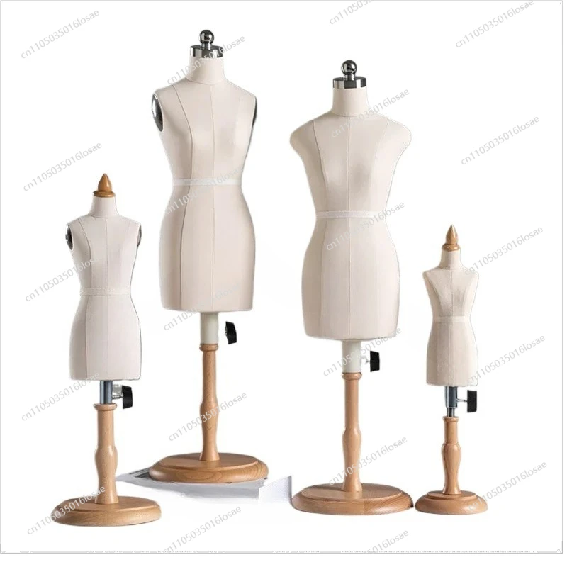 

Human Torso Wood Sewing Female Mannequins Body Apparel Sewing Supplies Mini Sewing Mannequin dummy Strap Clothing Cut Can Pin Z