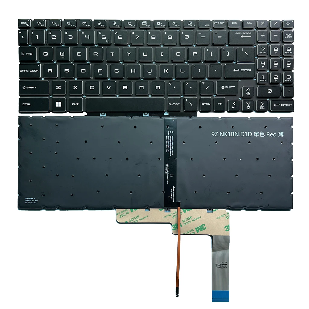 New US Russian RGB Keyboard For MSI GS76 Stealth 11ue 11ug 11uh MS-17M1 GF76 MS-17L1 GF66 GL66 MS-1581 MS-1582 English RU