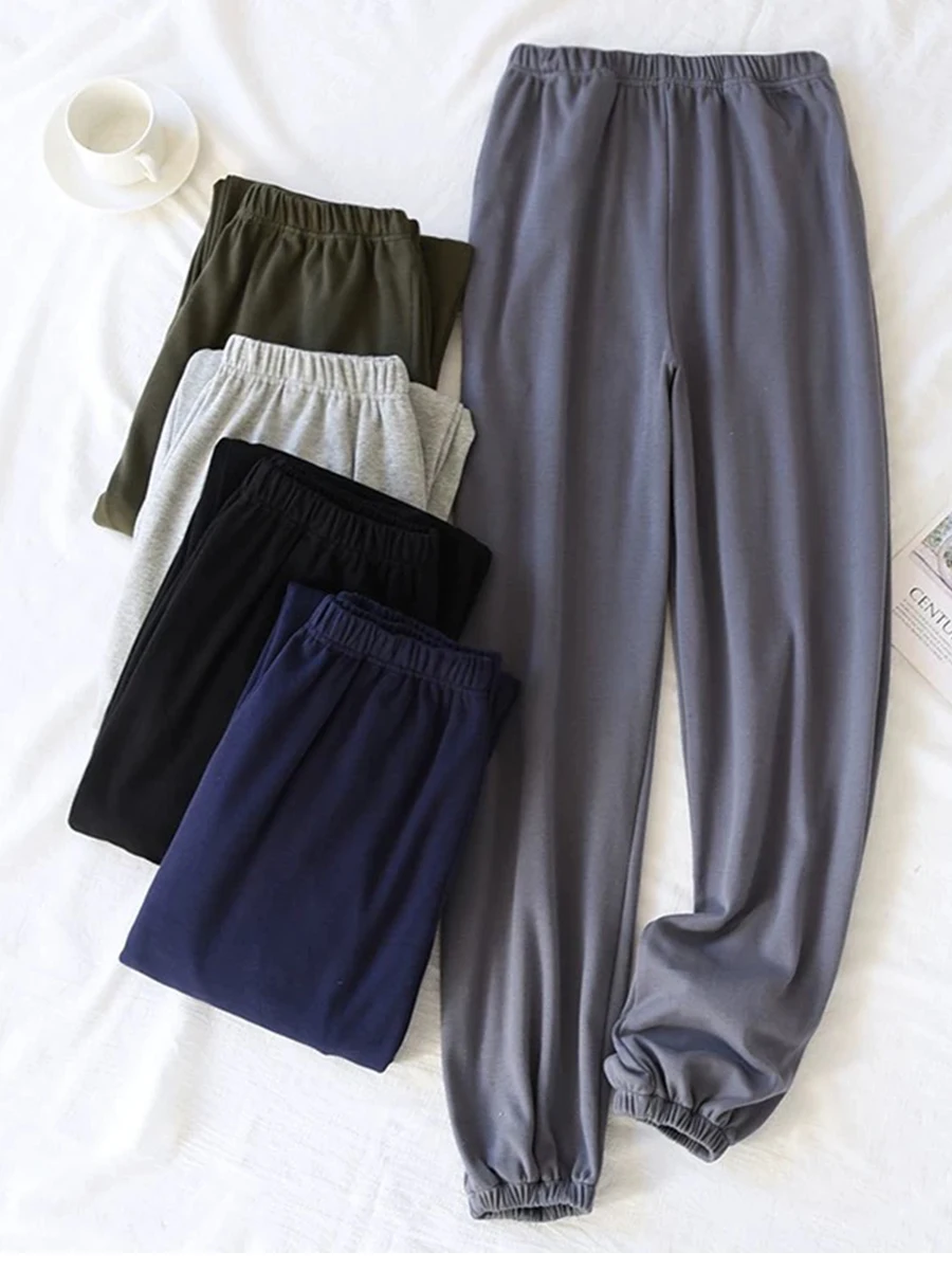 Men's Pajama Pants, Men's Pants, Spring & Fall Single-Piece Home Pants That Can Be Worn Outside, Korean Style Home Pants, Autumn and Winter Styles