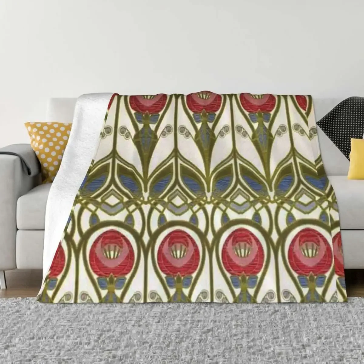 Charles Rennie Mackintosh design Throw Blanket blankets and throws manga For Decorative Sofa Blankets