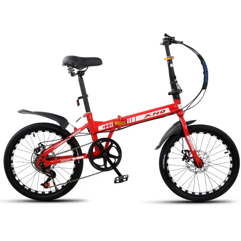 20 Inch Folding Variable Speed Double Disc Brake Bike Men And Women Leisure Sports Walk Commuter Bike