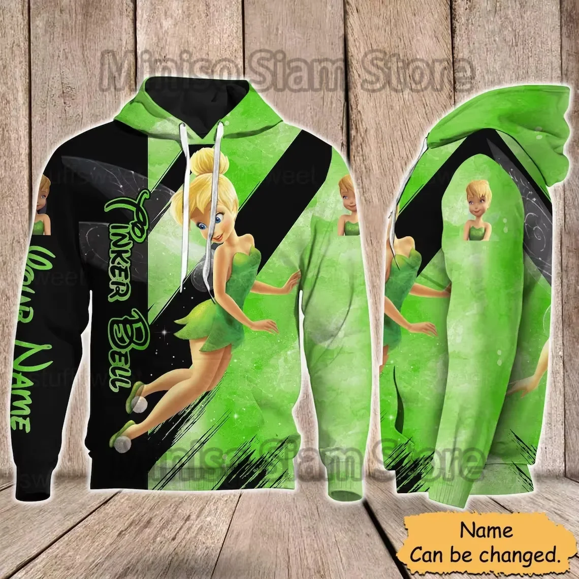 Personalized Disney Tinker Bell 3D Hoodie Women's Hoodie Yoga Pants Set Disney Yoga Tights Hoodie Fashion Sports Set Women y2k