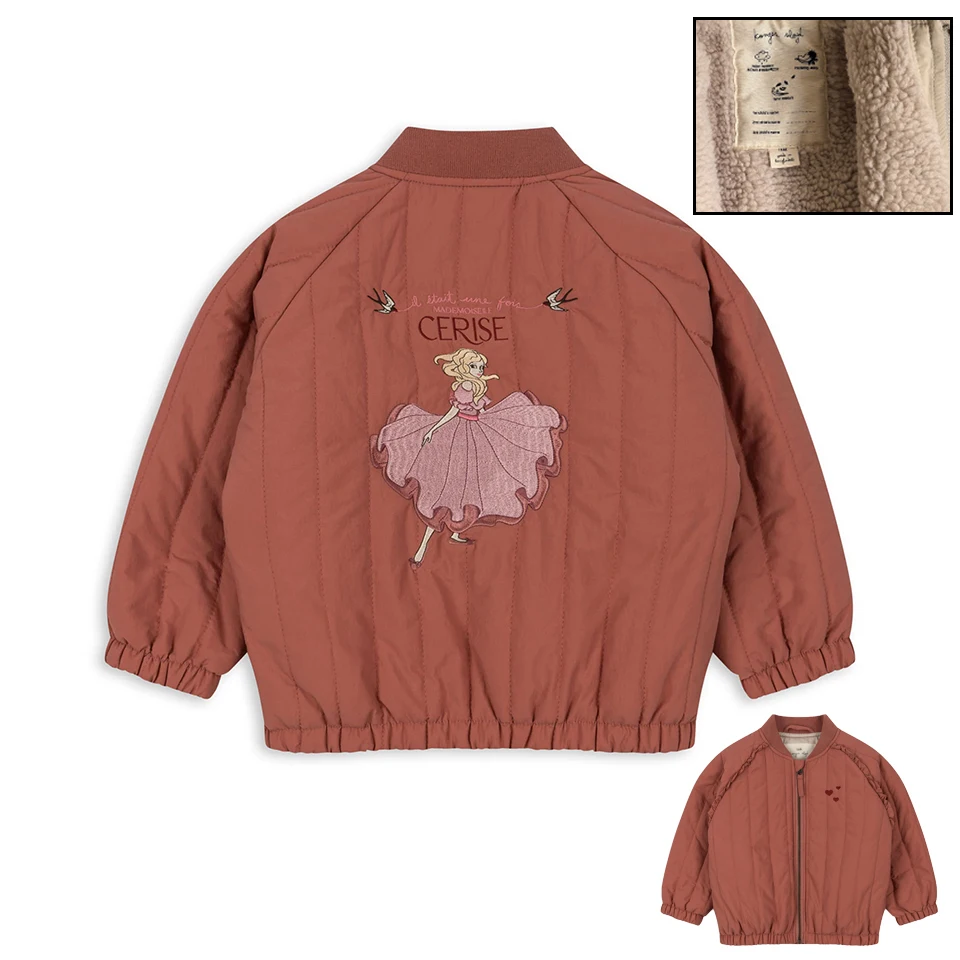 2025 KS Cartoon Zwaargewicht Uitloper Winter Baby Jongens Kinderen Borduren Lamswollen Jas Jassen Meisjes Leuke Pailletten Katoen Fleece Jas
