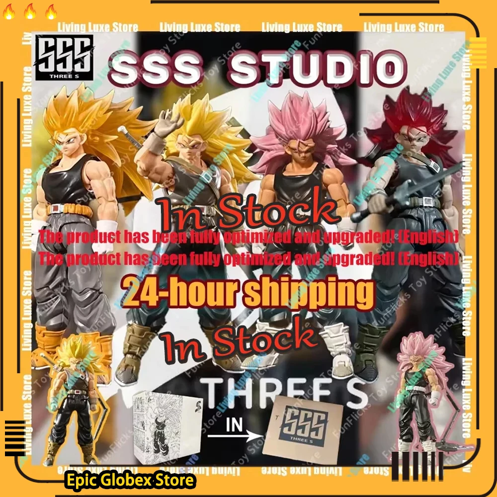 

[IN STOCK] NEW SSS Studio Dragon Bdz S.H.F Figuarts SHF Dragon Son Trunks Ssj3 Super Saiyan 3 Anime Action Figure Toy Model Gift