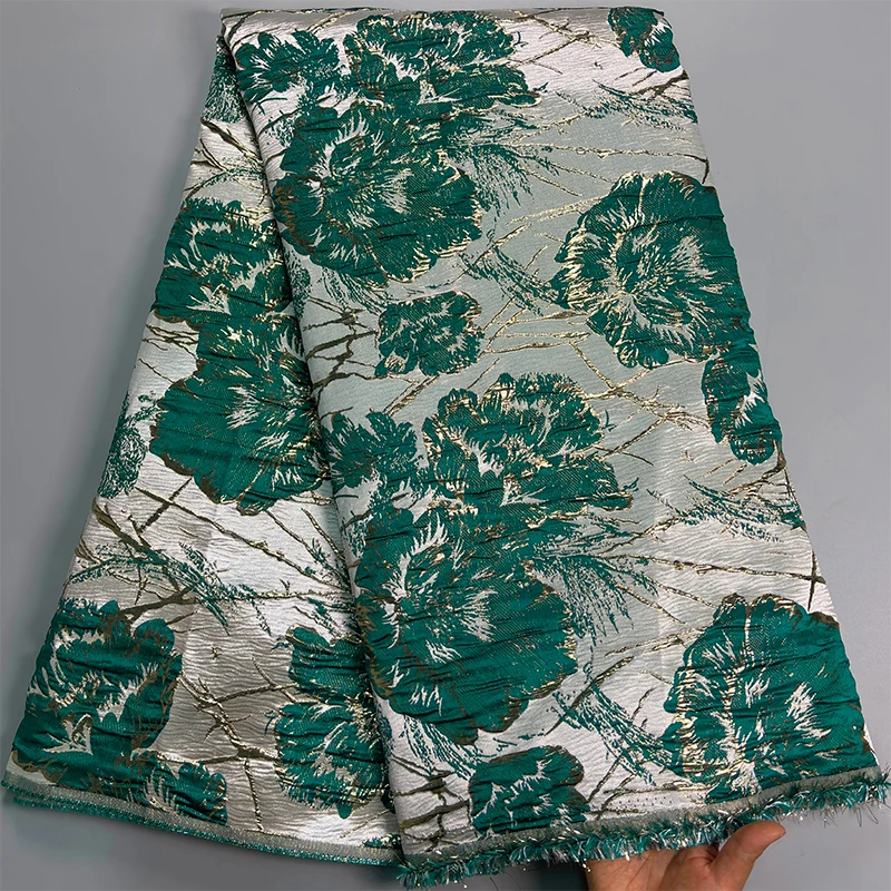 

Новая дизайнерская африканская кружевная ткань брокад 2026 года, высококачественный нигерийский жаккард, французское дамаскское кружево для пошива женских праздничных платьев