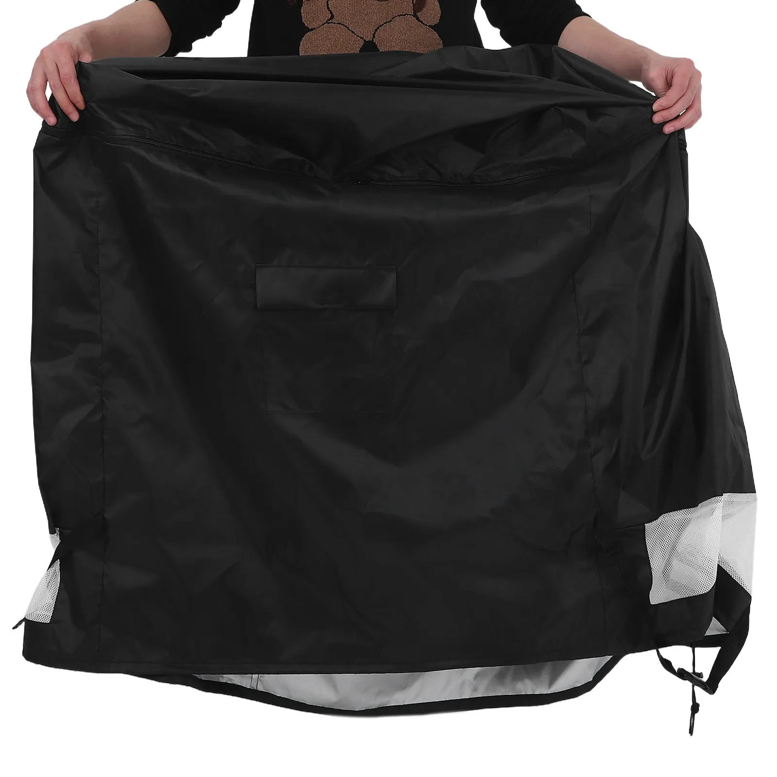 

Waterproof Upright Freezer Cover Oxford Fabric Debris Protection Front Pocket Cooling Vent Mesh Easy Access Zippers for Outdoor