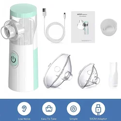 Mini Medical Nebulizer Handheld Nebulizers Ultrasonic Atomizers Portable Mute Asthma Inhaler for Adults Children with USB