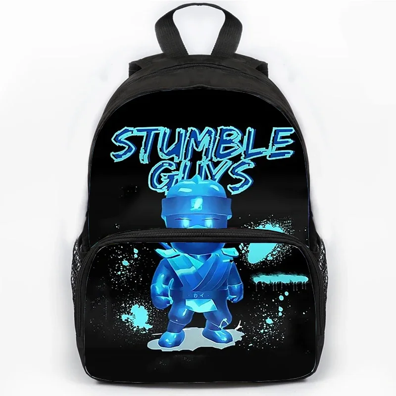 Children Stumble Guys Print Backpack Students School Bags Boys Girls Cartoon Schoolbag Travel Daypack Teenager Rucksack gift bag