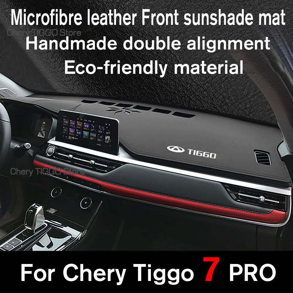 For Chery Tiggo7 pro 2022 2023 2024 Anti-Slip Mat Dashboard Cover Pad Sunshade Dashmat ProtectMicrofibre leather Accessories