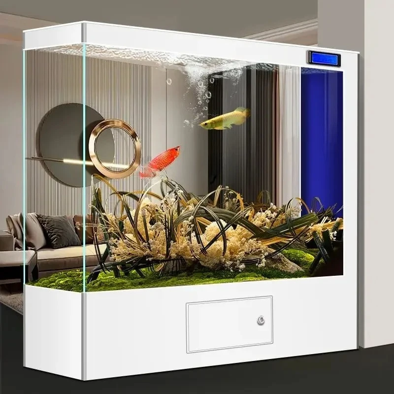 

AAMedium и большой автоматический циркуляционный фильтр, бесшумный трехсторонний ультрабелый стеклянный новый аквариум для аквариума