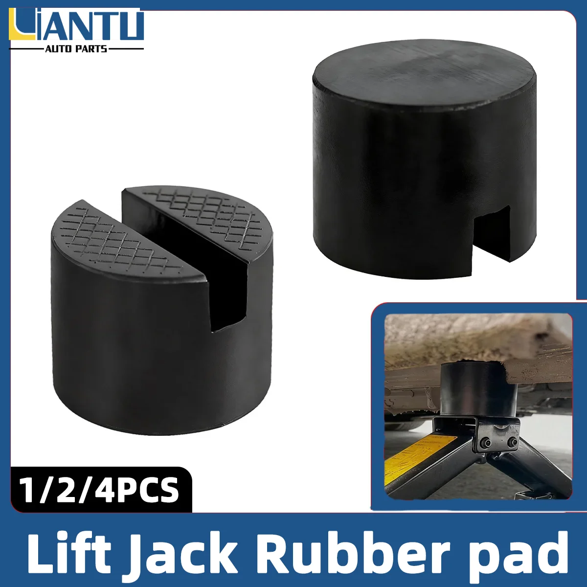

Universal Car Lift Jack Stand Rubber Pads Frame Protector Adapter Cylindrical Anti-Slip Support Cushion Shock Absorbing Block