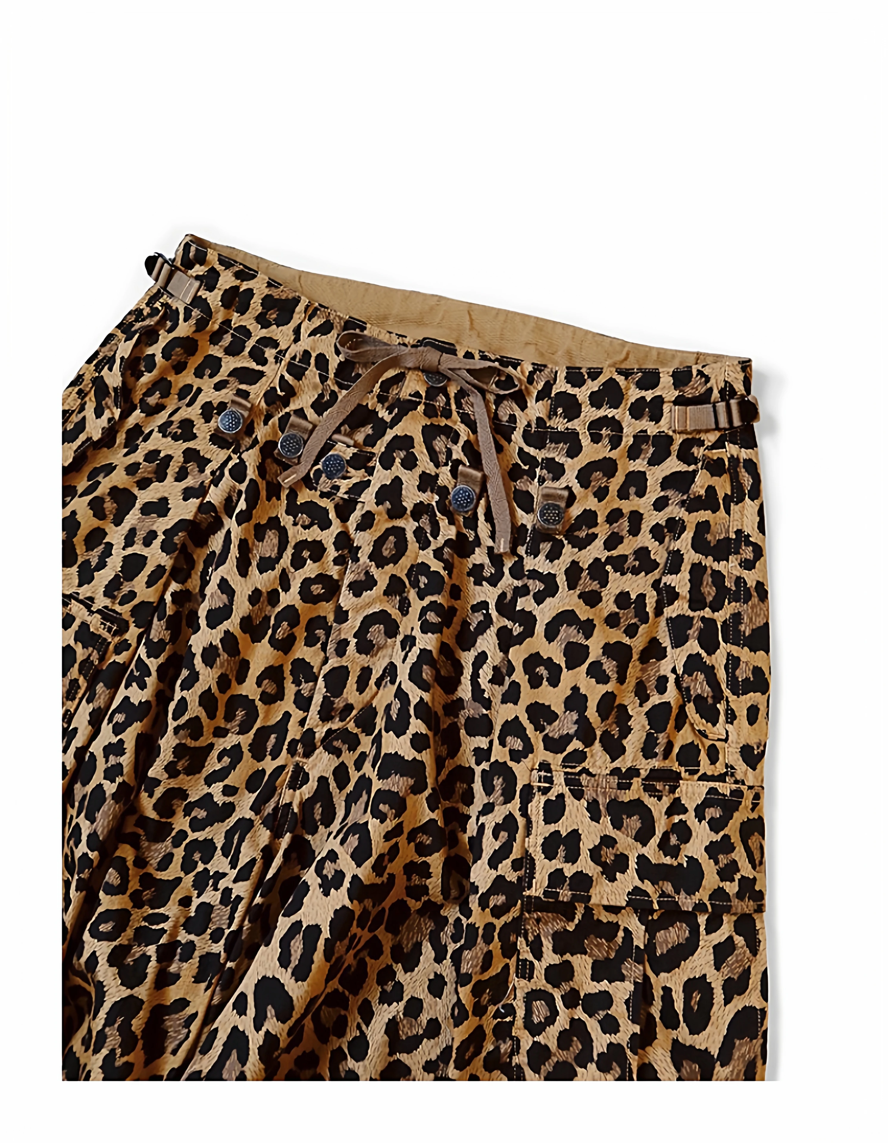 25AW KAPITAL Hirata and Hongri Retro Casual Leopard Print Work Casual Pants for Men New Arrival - Image 3