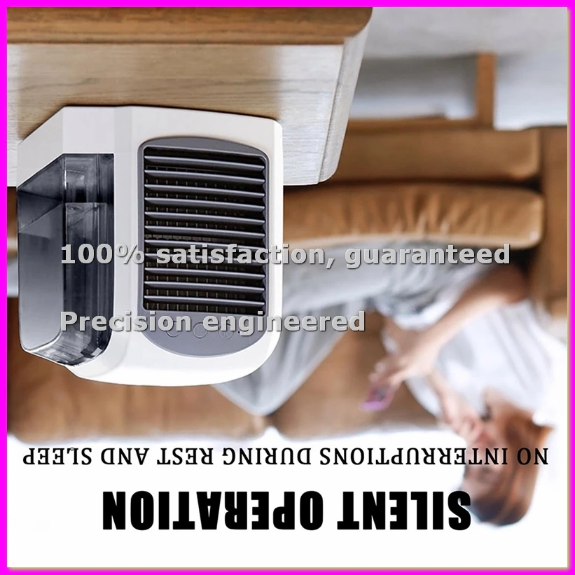 3 Speed, 380ml Water Tank, Low Noise, Portable Ac Fast Cooling, Humidifier, Fan for Bedroom Office Home-ABLA