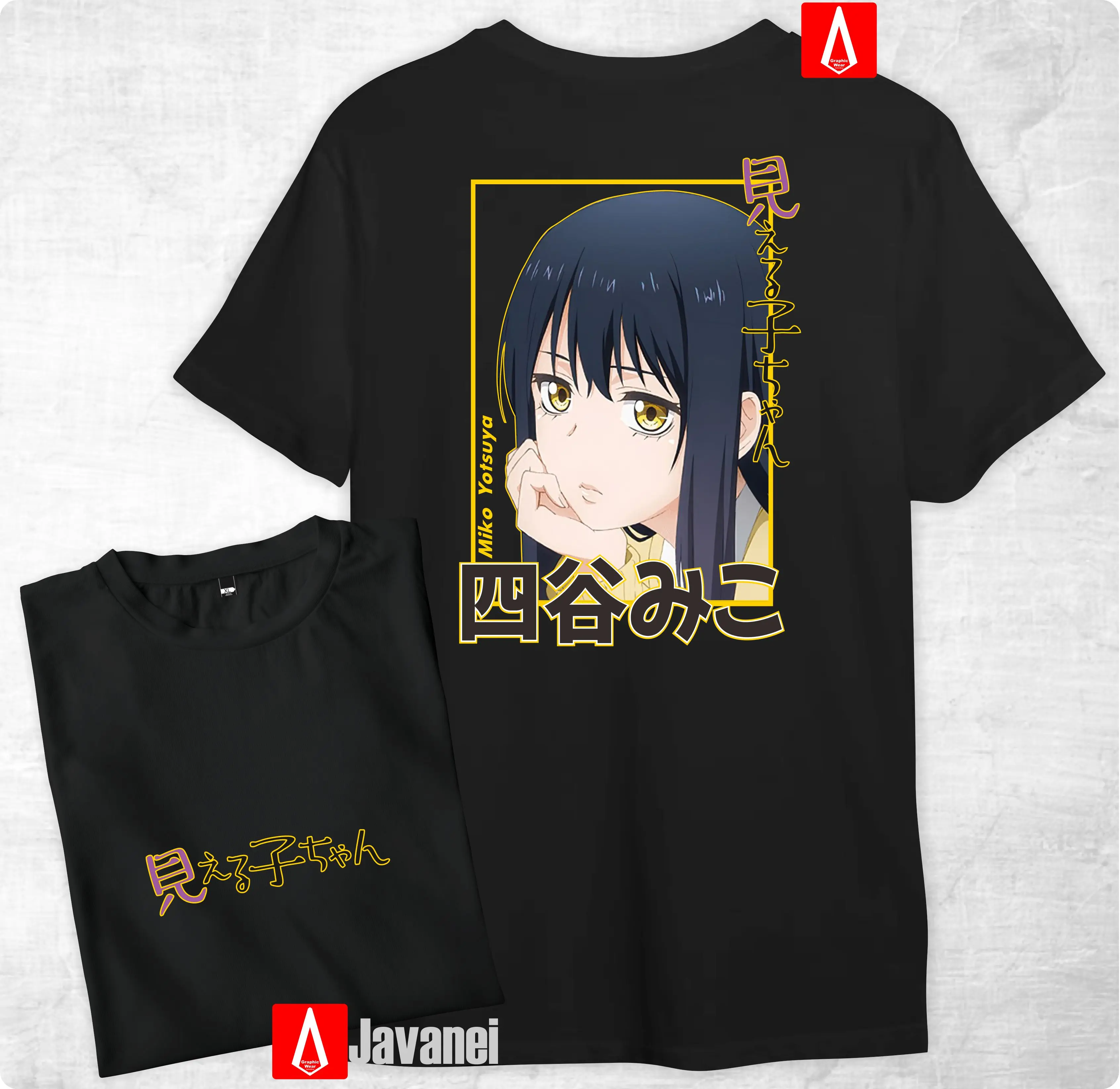 Anime Miko Yotsuya Mieruko-chan manga wibu japan distro cotton combed 30s javanei