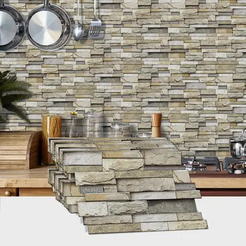 मोटी छीलने और चिपकाने वाली रसोई बैकस्प्लैश टाइल, रसोई बाथरूम बैकस्प्लैश के लिए संगमरमर डिज़ाइन वाली स्वयं चिपकने वाली दीवार टाइलें 8 best sales रसोई के लिए बैक स्प्लैश - №5