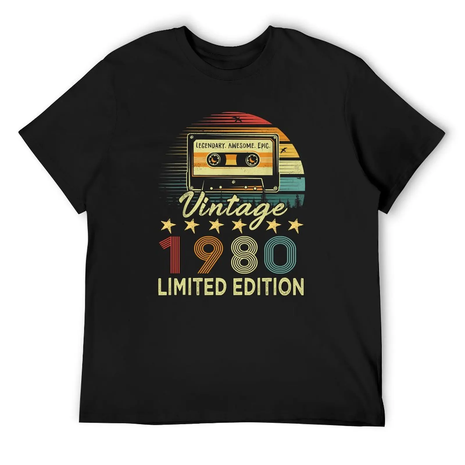 

Vintage 1980 Retro Cassette 1980 42th Birthday 42 Years Old Gift For Men women grandma grandpa father T-Shirt