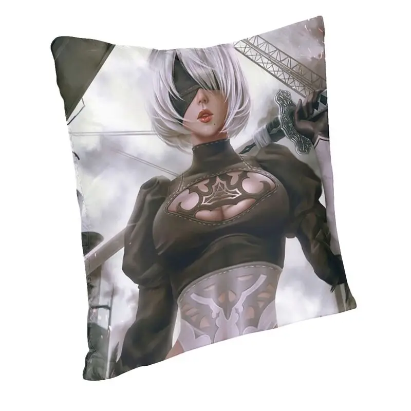 Nier Automata Anime Hentai Girl Square Pillowcover Home Decor Sexy YoRHa 2B Thighs Thicc Ass Butt Cushions Throw Pillow Printing