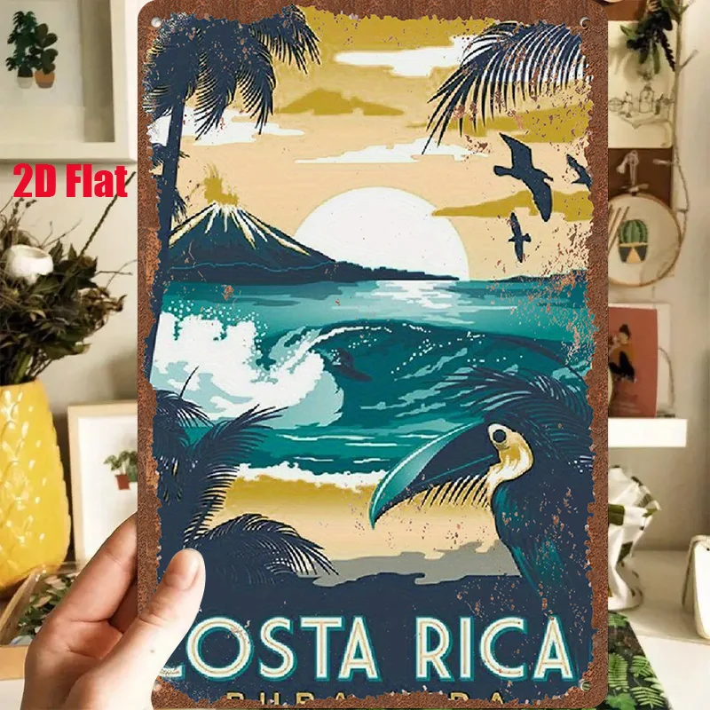 2D Flat - 1pc 2D[Flat] Metal Sign Retro Tin Painting 