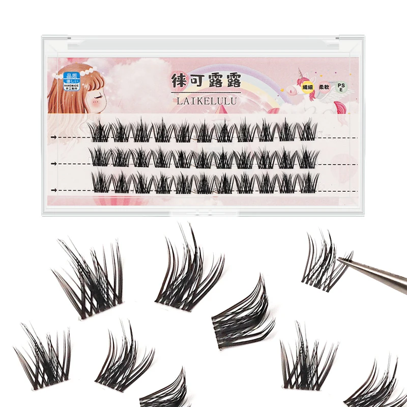 Segmentierte Cluster Wimpern DIY natürliche individuelle Wimpern Make-up-Tools vorgefertigte Volumen ventilatoren für Wimpern verlängerung falsche Wimpern