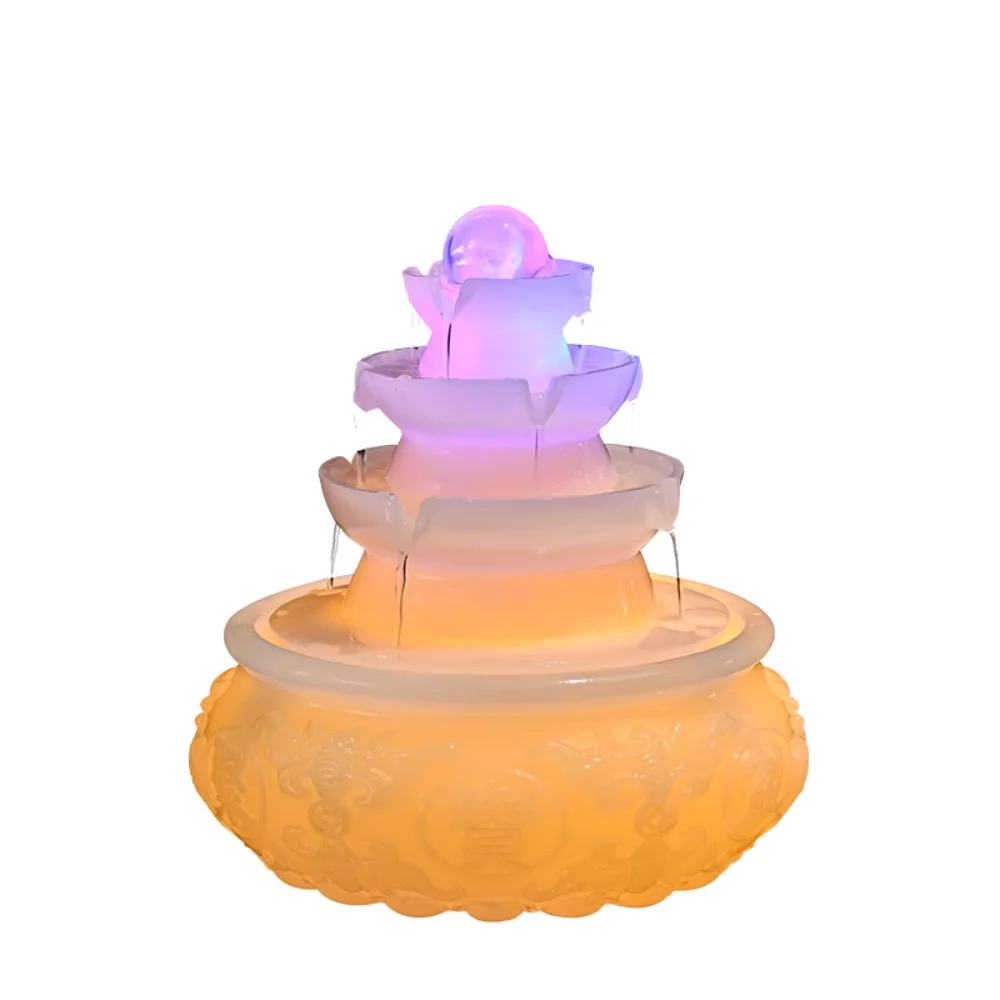 

Eight-way fortune-attracting rotating beads and flowing water ornaments circulating small fountain gifts
