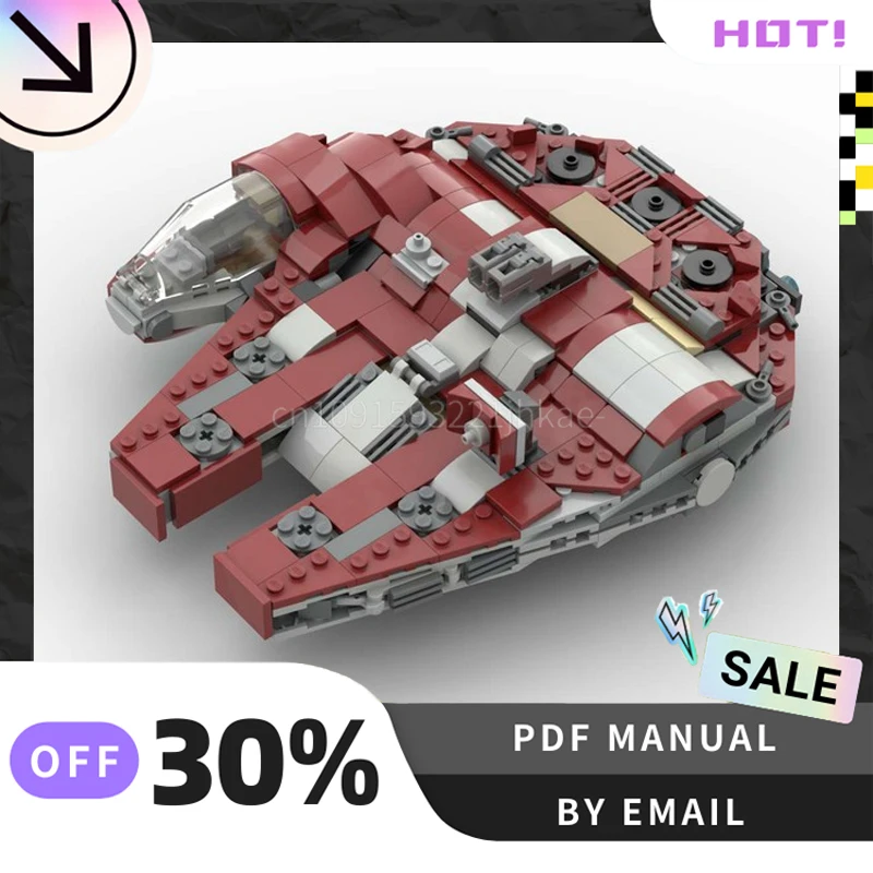 [454 ชิ้น] ที่กําหนดเอง MOC Jedi Shuttle Creative Building Blocks ชุด STEM ของเล่นเพื่อการศึกษาการก่อสร้างชุดของขวัญวันเกิด