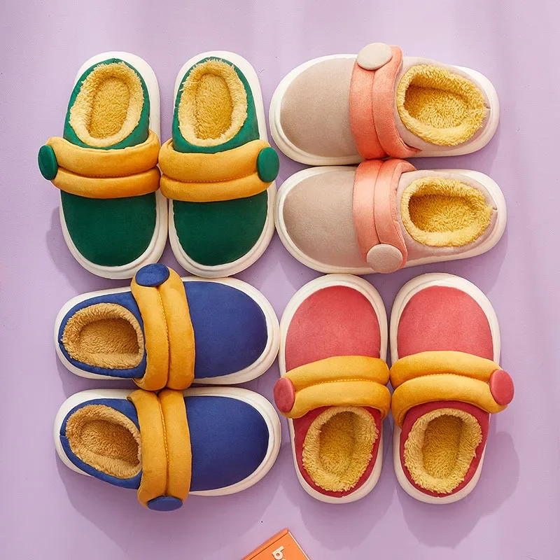 

Baby Slipper Candy Colored Button Thick Soled Children Slipper Cotton Slipper Kid Shoe Girl Cute Slipper Pantuflas De Zapatilla