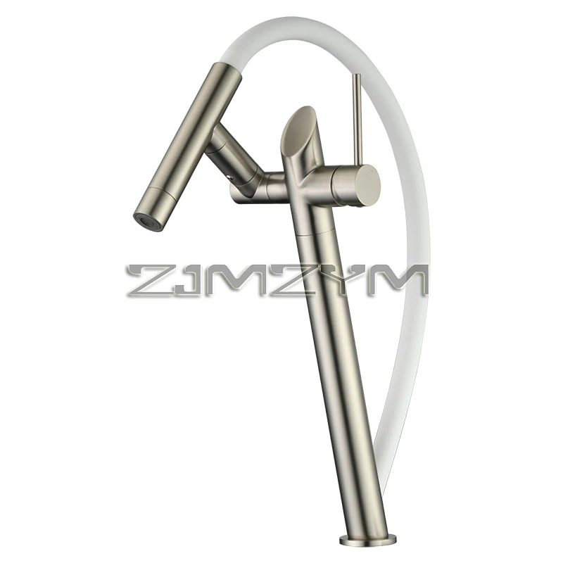 Universal Tube Kitchen Faucet, Copper Vegetable Basin Sink Faucet, Pull Universal Rotating Faucet, Cold and Hot Water Faucet