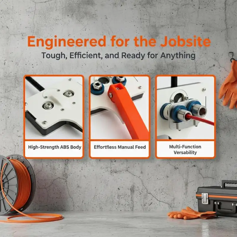 @*Heavy Duty Wire Puller Multifunctional Handheld Long Lasting Cable Threader for Wall Underground Data Center Industrial Use