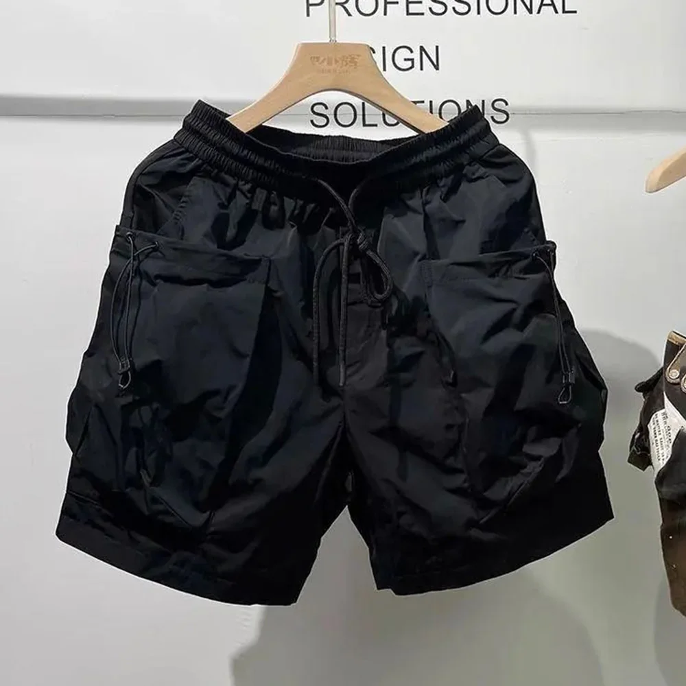 Shorts Men Summer Workwear Functional Big Pockets American Street Hip-Hop Shorts Wide Leg Outdoor Casual Daily Men'S Shorts 2024