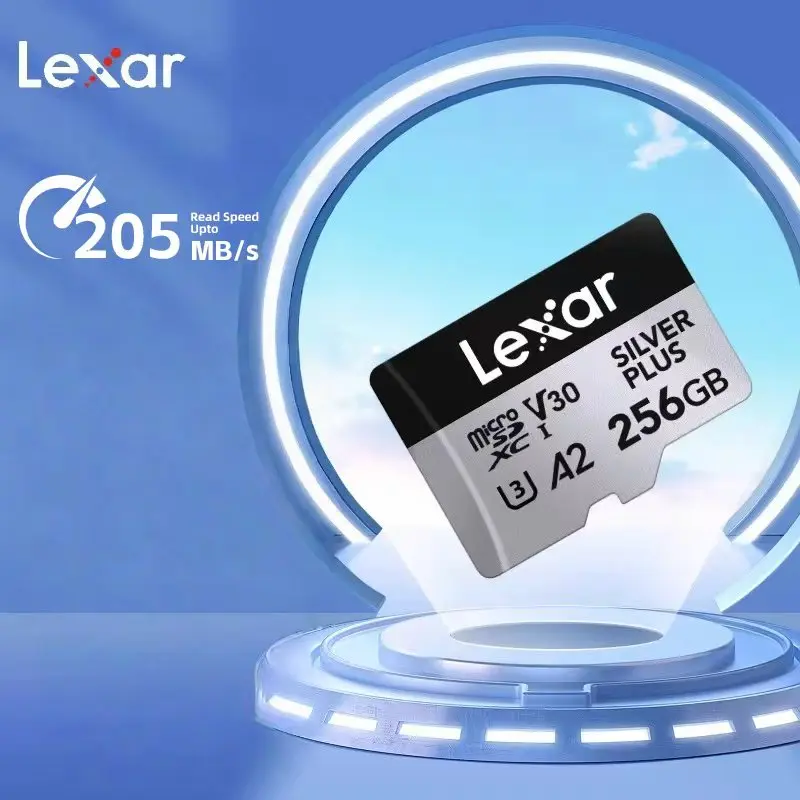 Lexar 205MB/s Silver Plus TF-Karte 64GB 128GB 256GB 512GB 1TB V30 A2 Professionelle Speicherkarte für Spielkonsolen und Mobiltelefone