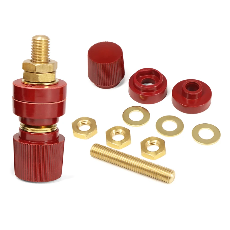 Messing-Bindungsklemmen-Set M6/M8/M10 Hochstrom-Anschlussklemmen für Wechselrichter, Schweißgeräte, Batterien, Verstärker, Lautsprecher – Detail 6