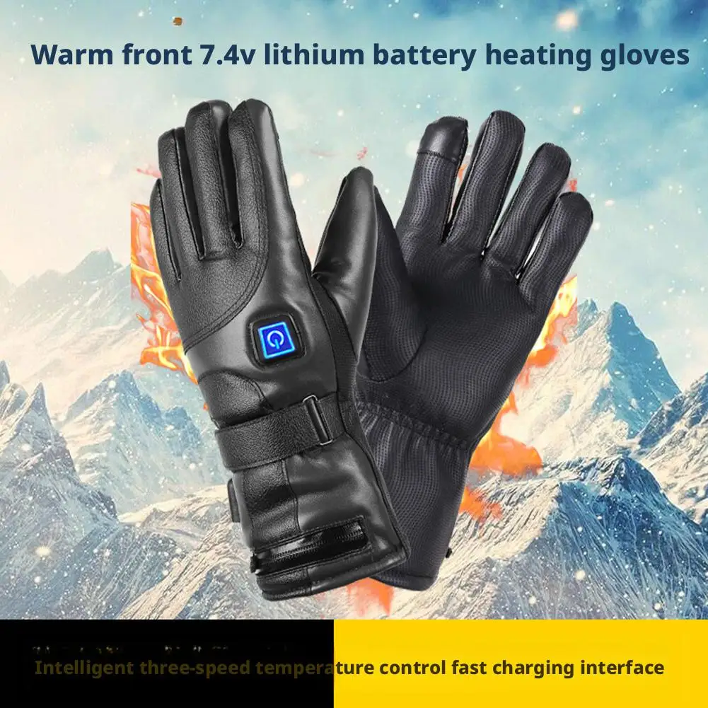 

NEW Heated Gloves Hand Warmer Electric Thermal Gloves Cycling Waterproof Motorcycle Bicycle Ski Outdoor Gloves Winter Snowb X9J1