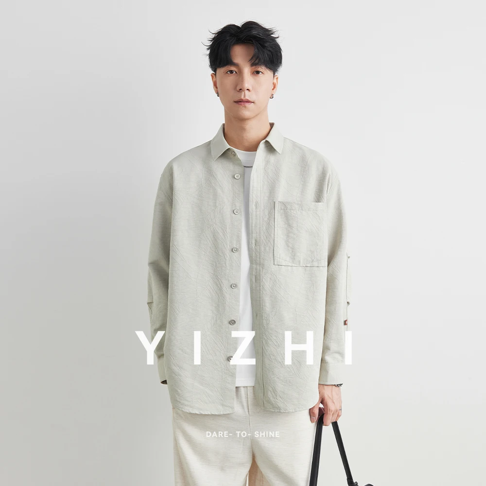 Loose Long Sleeve Casual Shirt Men's Workwear Style Spring New Japanese Retro Jacket Fashionable Men's Shirt Jacket Clothing