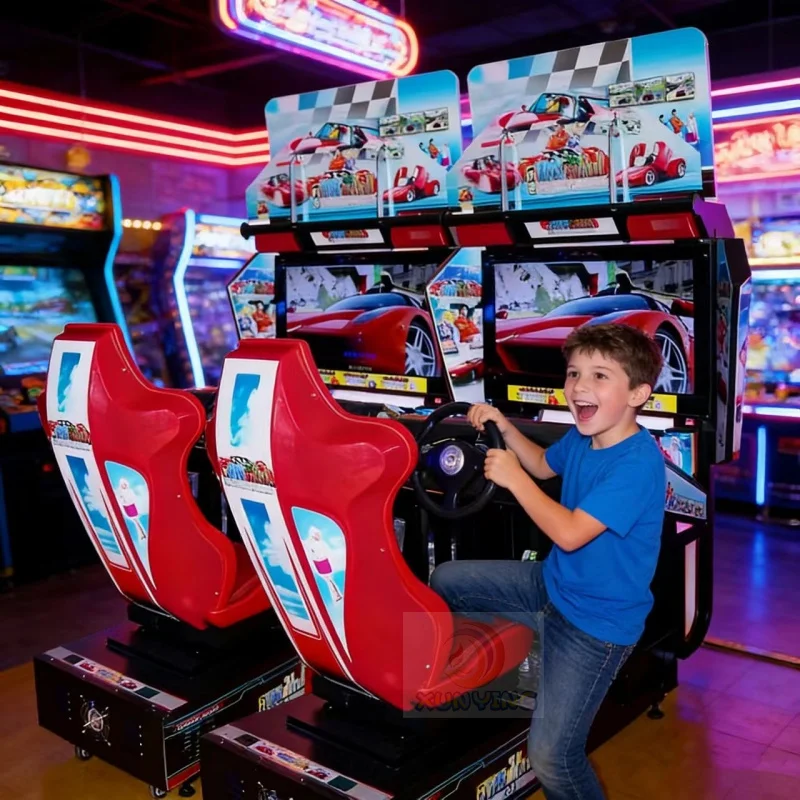 32 Inch Screen, Coin Operated Driving Arcade Machine, Outrun Video Game, Motor Racing Simulator