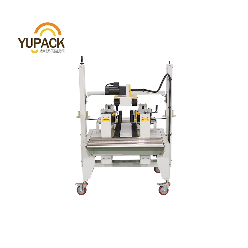 Semi-Auto Carton/Box/Case Tape Sealing Machine Carton Sealer for Size Adjustment Carton Cover Folding
