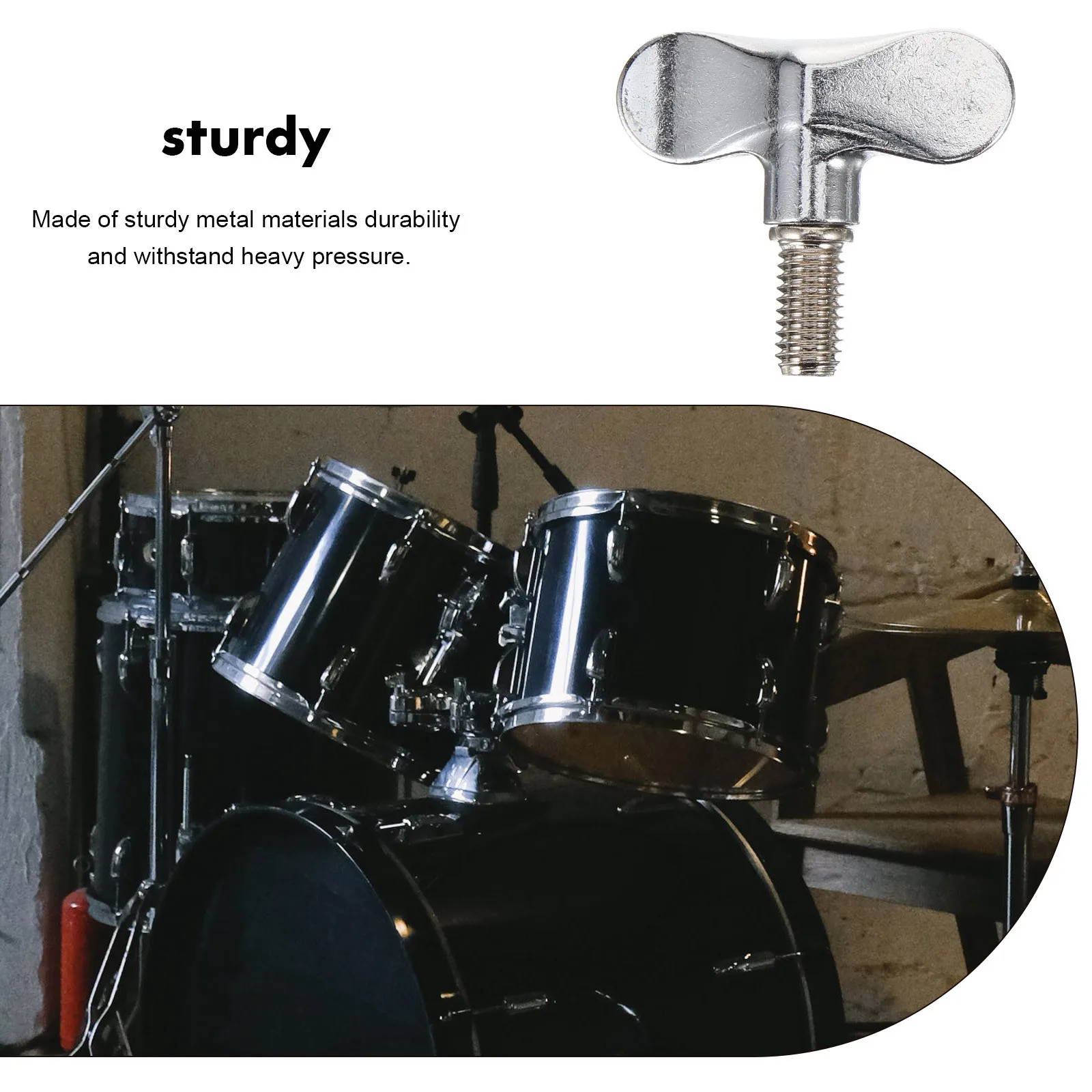 

2Pcs Drum Wing Screw Metal Durable Cymbal Quick Release Nut for Percussion Instrument Accessories Drums Wing Screw