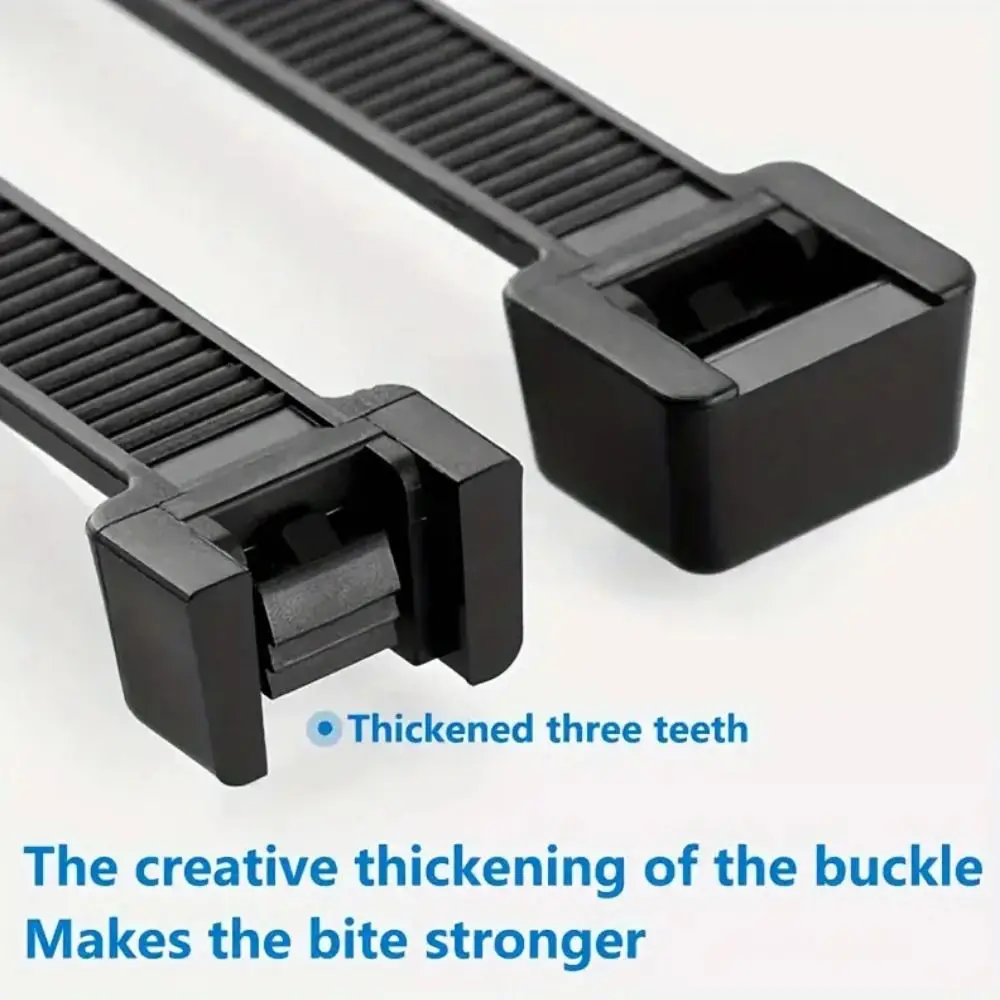 400Pcs Various Sizes Nylon Cable Ties Self-Locking High Tensile Strength Cable Zip Ties Adjustable Length Black Cord Ties