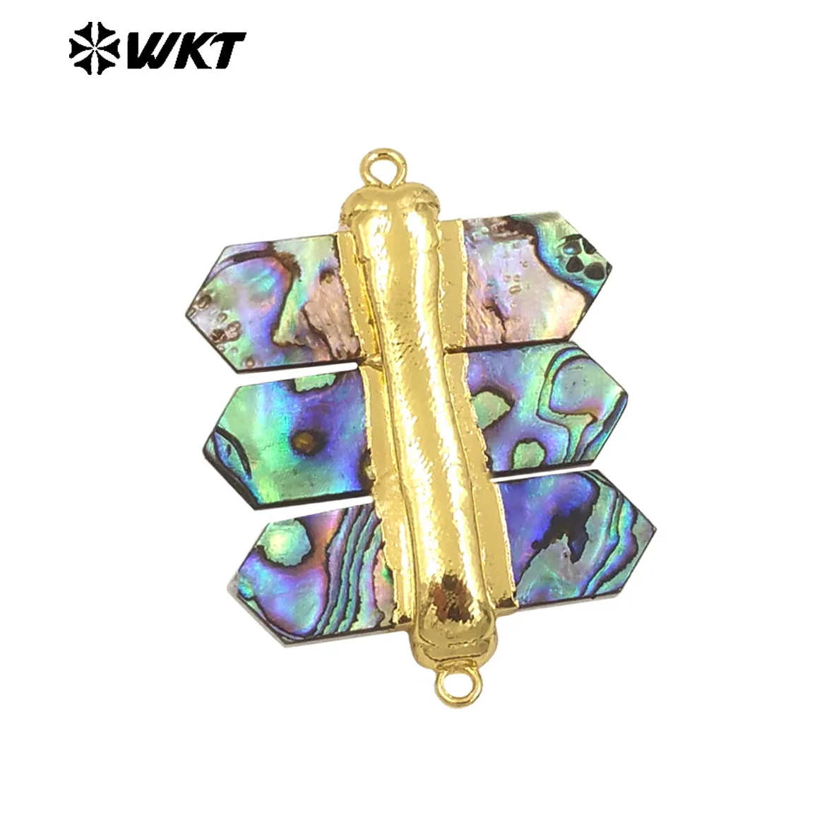 

WT-PC010 New Arrival Natural Shiny Abalone Shell Connector Pendant DIY Crafts Accessories For Women Jewelry Findings