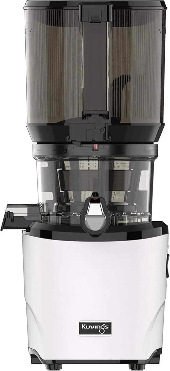 Cold Press Juicer White - Hands-Free Masticating Juicer With 240W Motor - Quiet Electric Juicer Machine With 100 Ounce Batching