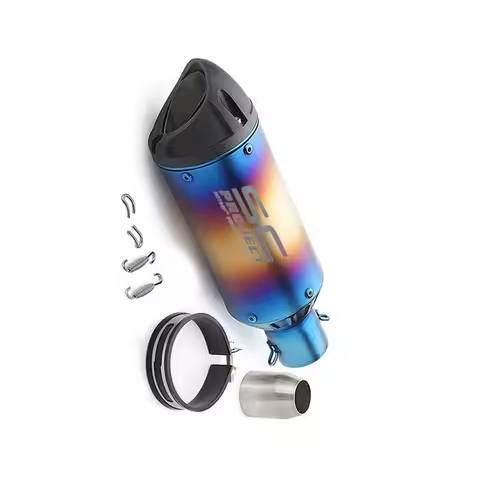 For Yamaha Honda Suzuki Z900 CBR600 S1000RR MT07 Universal 51mm Motorcycle Straight Exhaust Pipe SC Muffler Steel Accessories