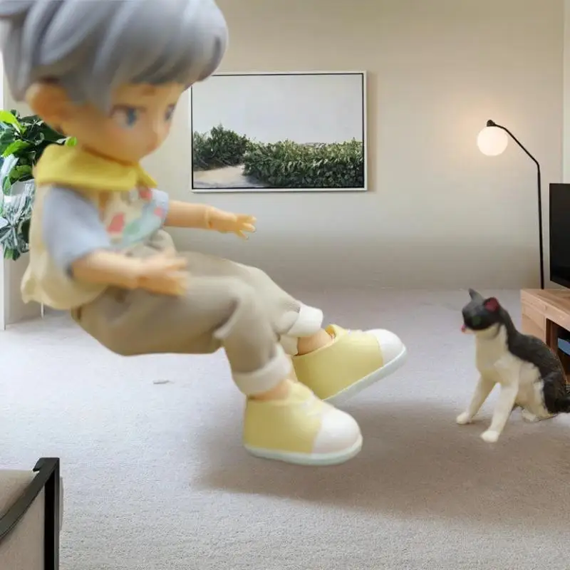 5개 세트 미니 플라스틱 의자 소형 의자 모델 1/12 인형집 가구 세트 인형집 장식 역할 놀이 장난감 어린이용